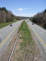 NYS Route 17 from Rock Ridge Road overpass looking east